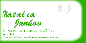 natalia jankov business card